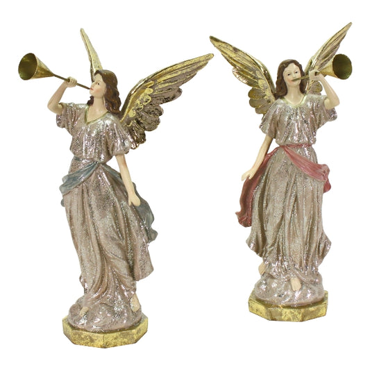 Engel m/horn Rød 41 cm