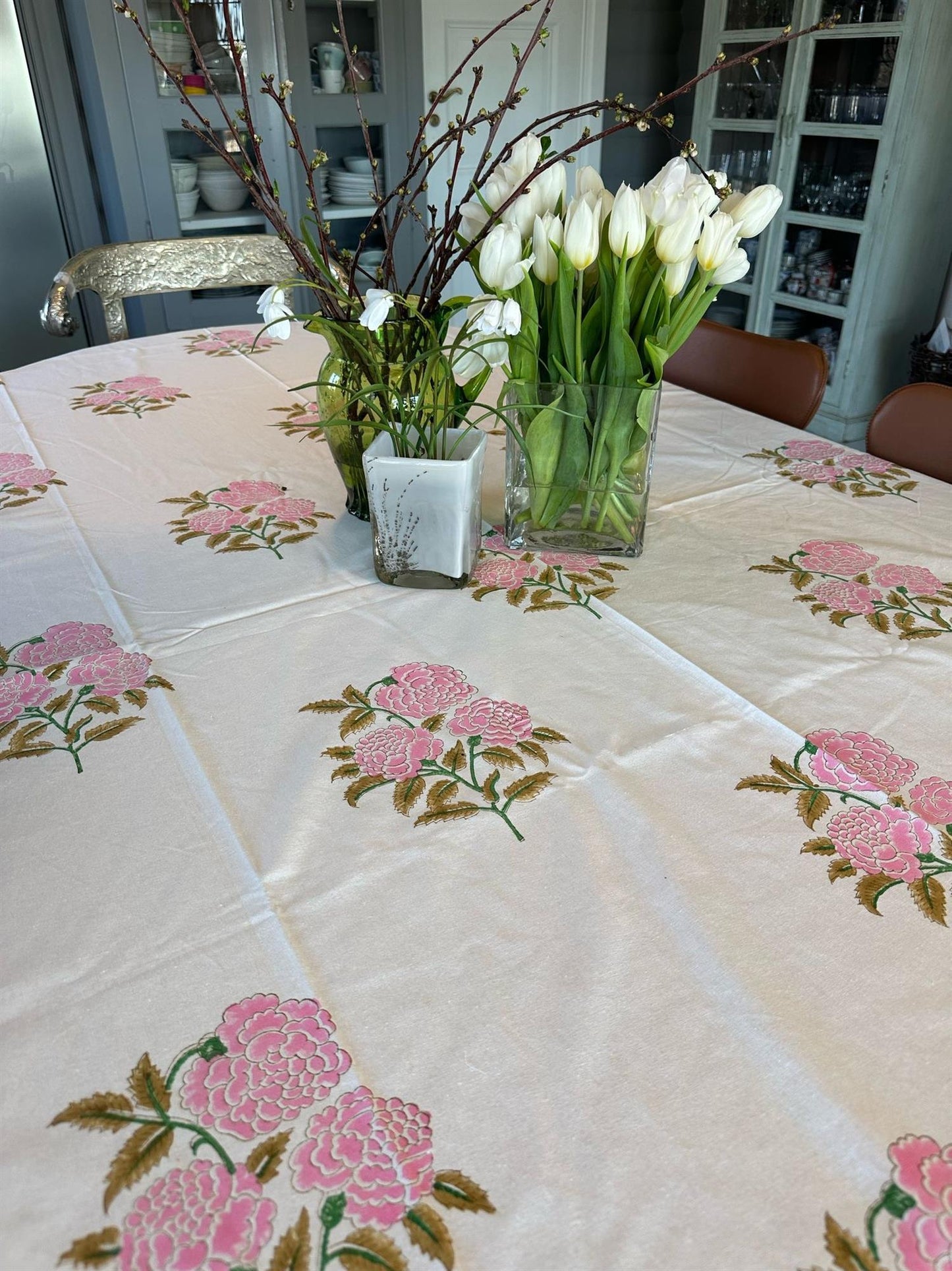 Duk Roses blokktrykk 150x250 cm