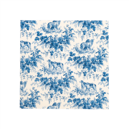 Napkin coffee Hunting toile blue
