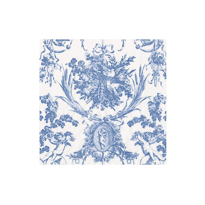 Napkin coffee Romantic toile blue