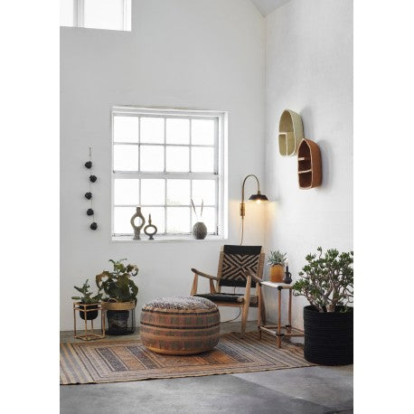 Lysestake mørk grå en ring 21 cm