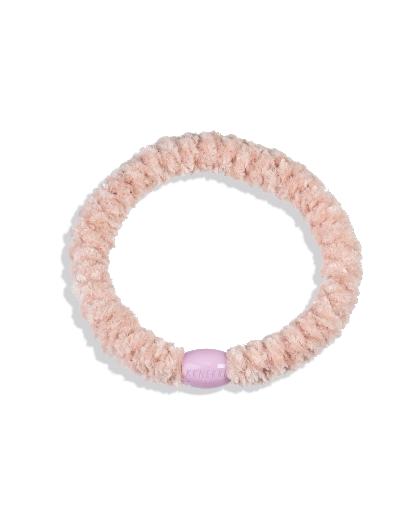 Kknekki hårstrikk Velvet Dusty Light Pink
