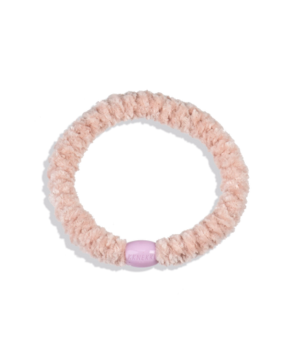 Kknekki hårstrikk Velvet Dusty Light Pink