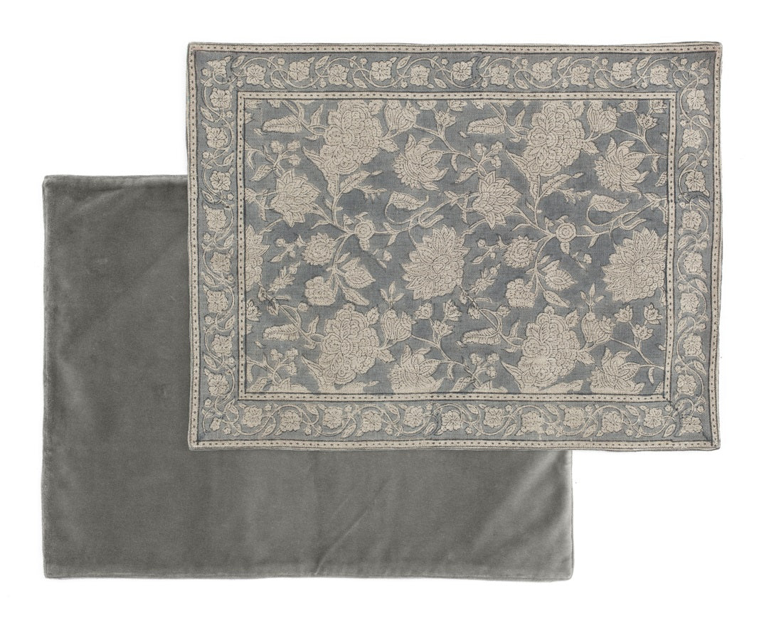 Place mat Indian Rose Dusty Blue