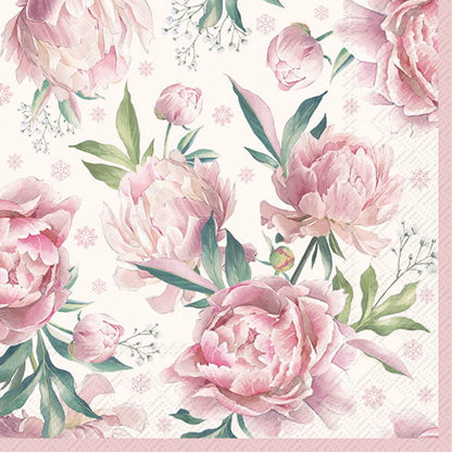 Serviett lunch Daphne Cream rose