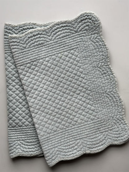 Spisebrikke velour Duckegg