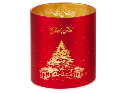 LED lantern Merry Christmas red 9x10 cm