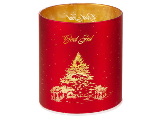 LED lantern Merry Christmas red 9x10 cm