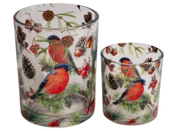 Bullfinch tea light holder 7x8 cm