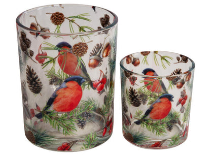 Bullfinch tea light holder 7x8 cm