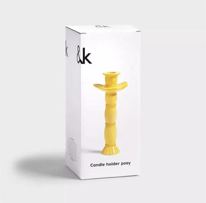 Candle holder Posy yellow 24 cm