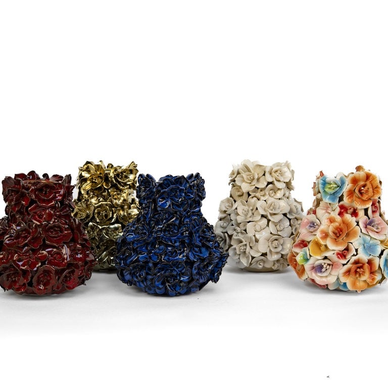 Vase Deco blue mini