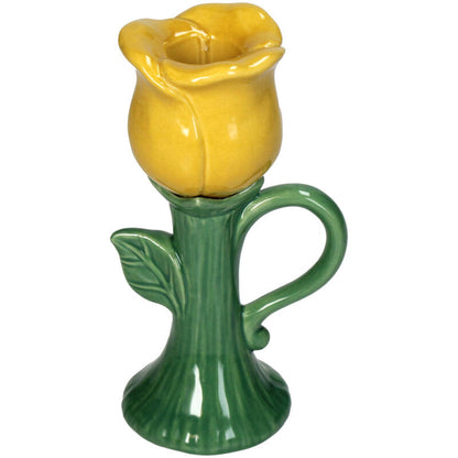Lysestake gul rose 15 cm