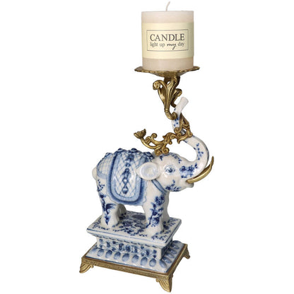 Lysestake Elefant Blå