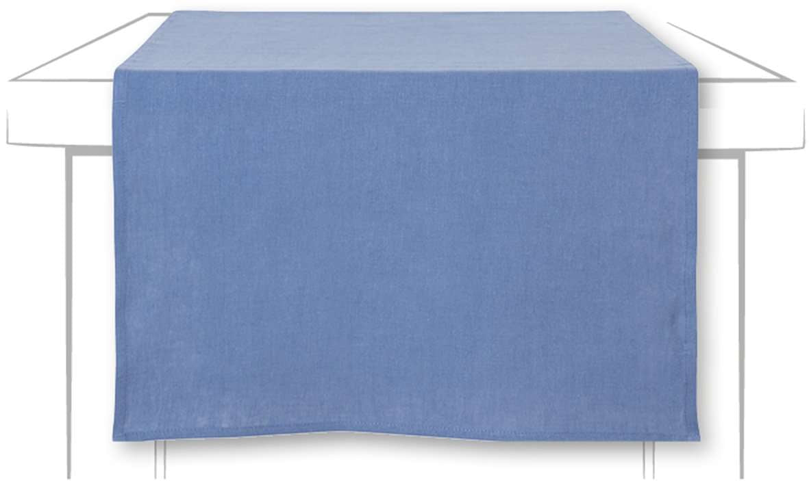 Runner linen royal blue 45x150 cm