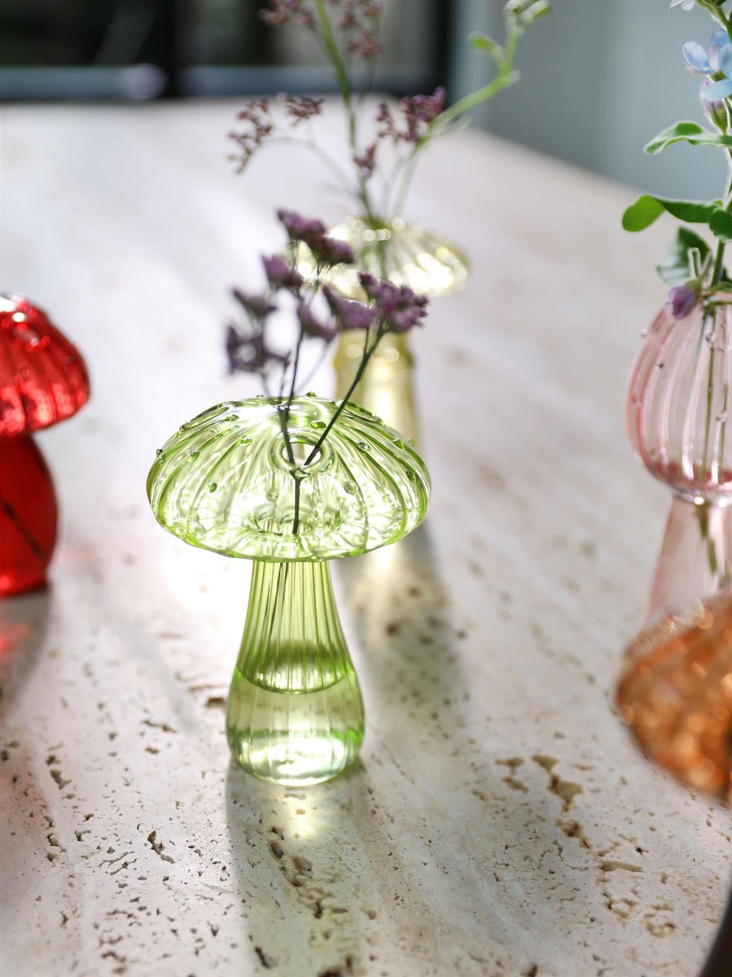 Vase mushroom gul 14 cm