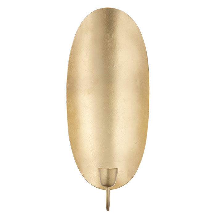 Wall-mounted candlestick oval gold 37 cm