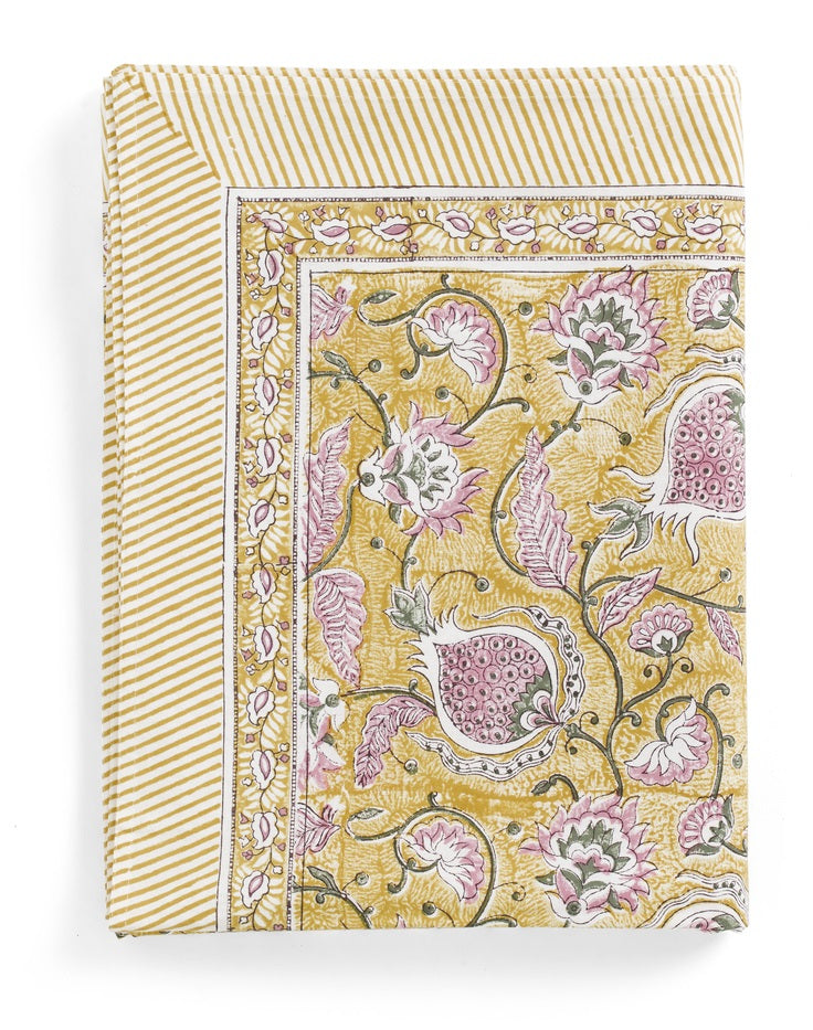 Tablecloth Pomegranate Yellow & Rose 150x350 cm
