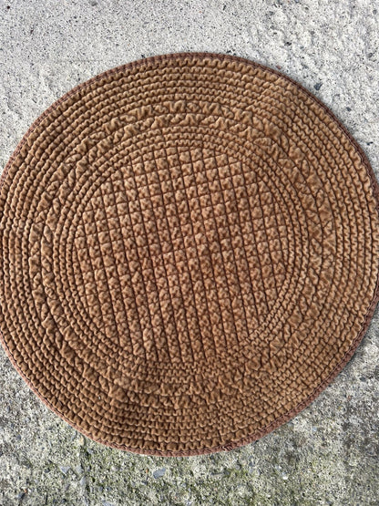 Spisebrikke velour rund Chocolate 40 cm