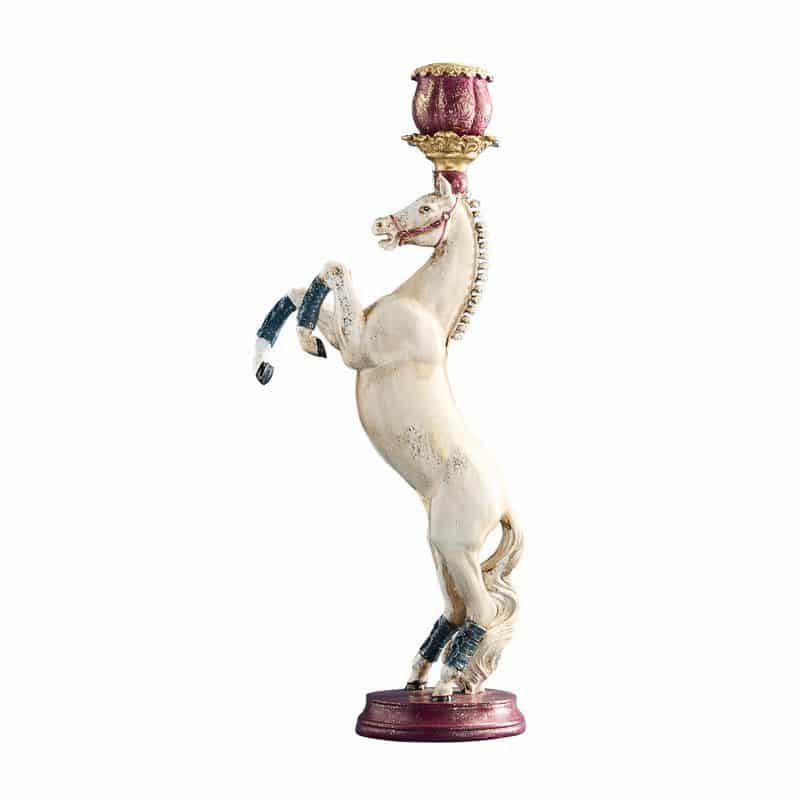 Lysestake Circus hest hvit 36 cm