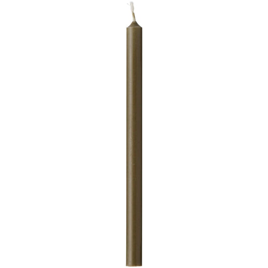 Kronelys olivengrønn stearin 1,3x20 cm
