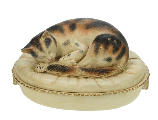 Boks med sovende katt 14 cm