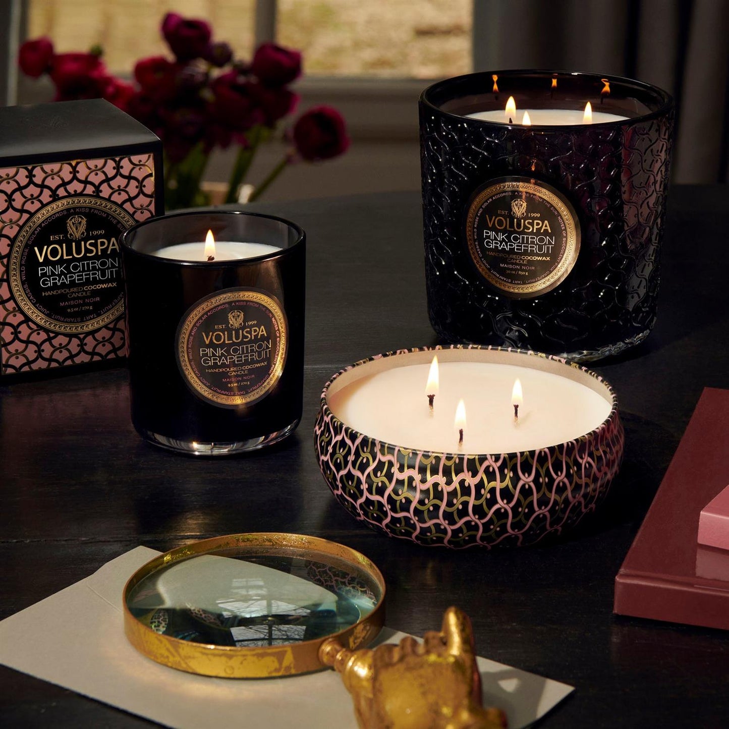 Scented Candle Pink Citron Grapefruit Classic Boxed Candle 60 Hours