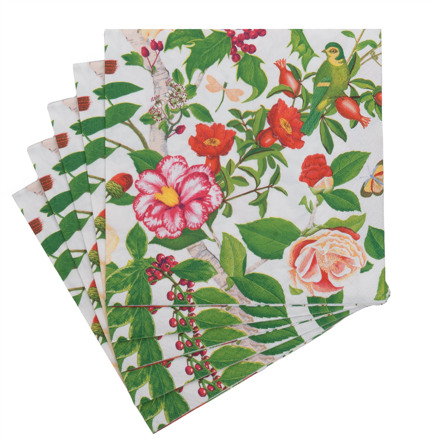 Serviett middag Christmas Chinoiserie white