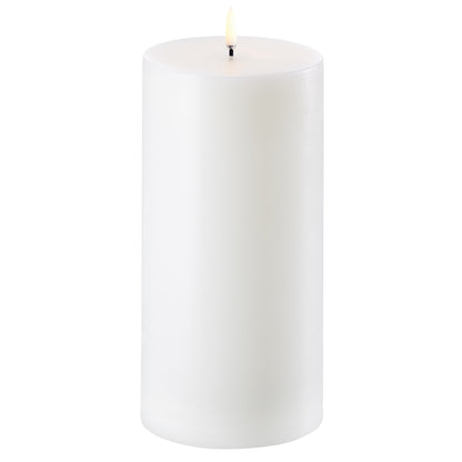 LED pillar candle Nordic White 10x20 cm
