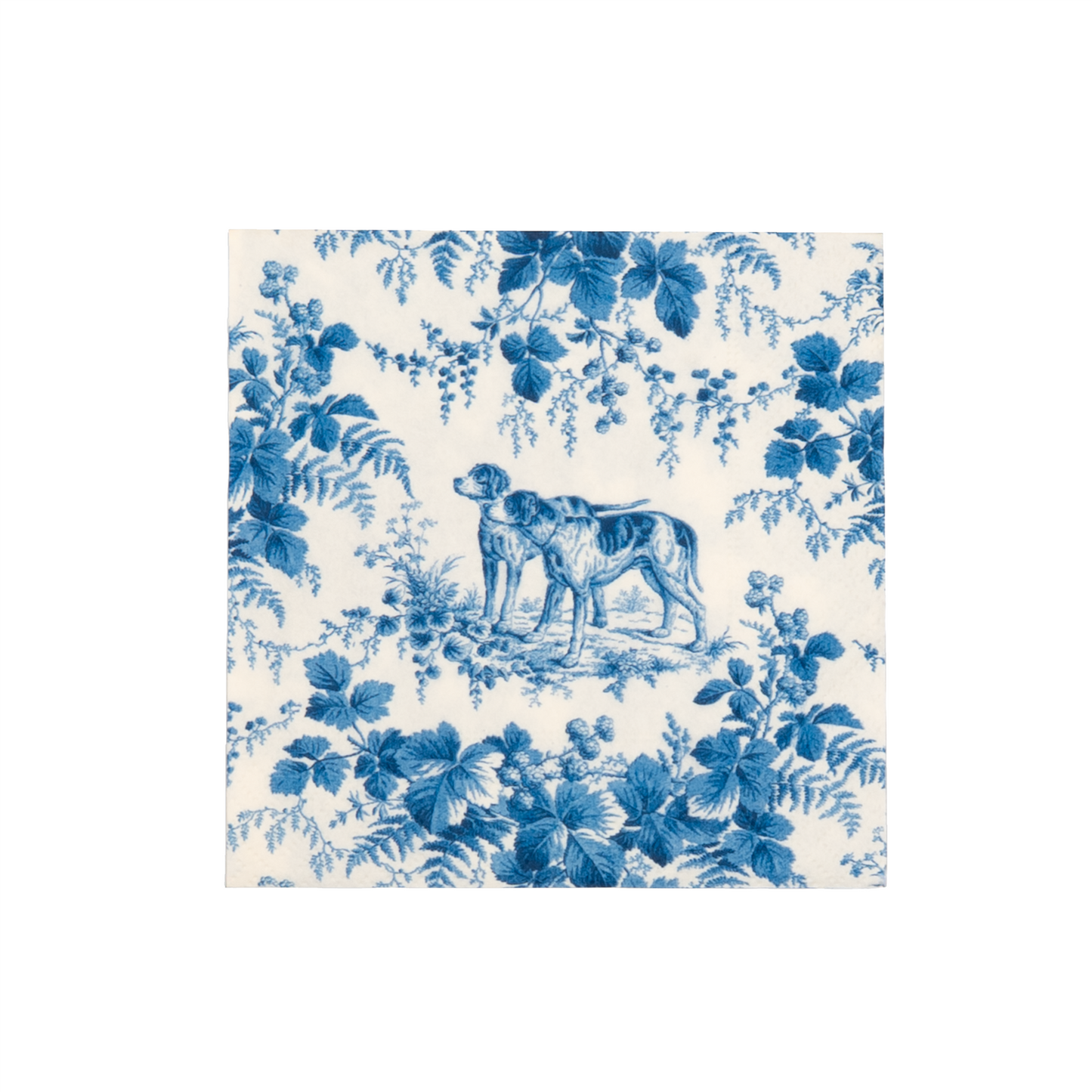 Napkin coffee Hunting toile blue