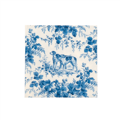 Napkin coffee Hunting toile blue