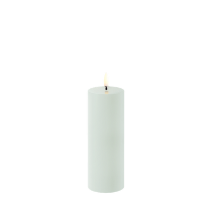 LED pillar candle Dusty Green 5.8x15.2 cm