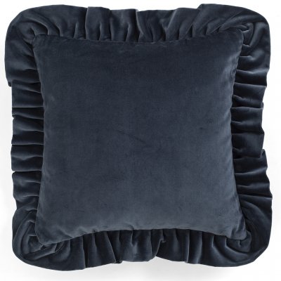Putetrekk velour Denim Blue 45x45 cm