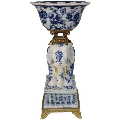 Dekor bolle elefant blå 28 cm