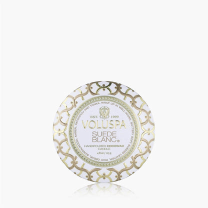 Suede Blanc Mini Tin Candle 25 Timer