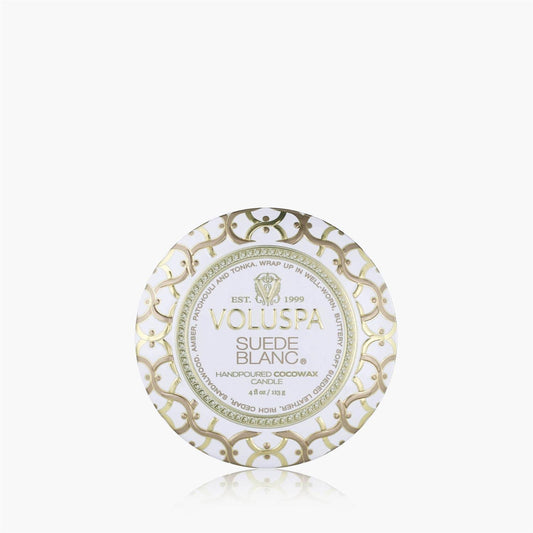 Suede Blanc Mini Tin Candle 25 Timer