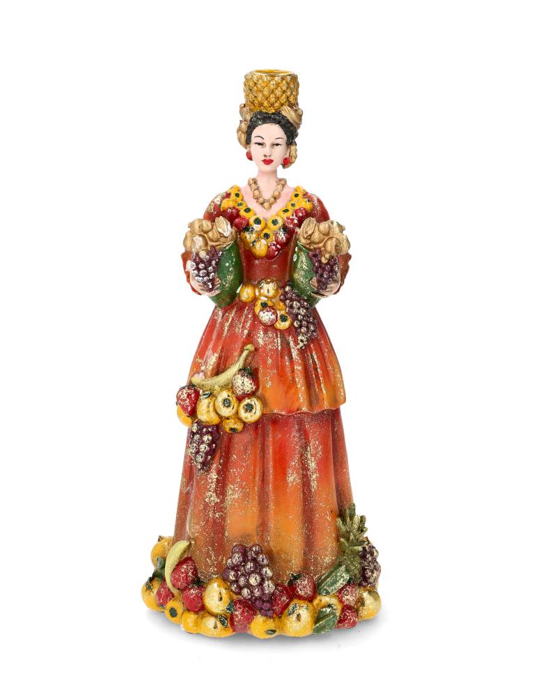 Lysestake Frida Frukt orange 36 cm
