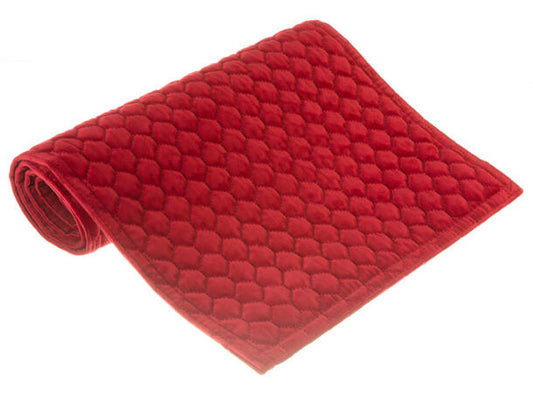 Table runner honeycomb Christmas red 33x45 cm