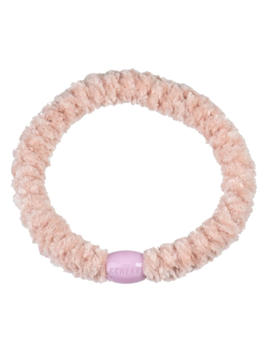 Kknekki hårstrikk Velvet Dusty Light Pink