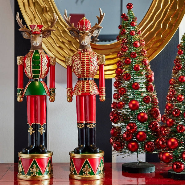 Dekor elg rød/gull 58 cm