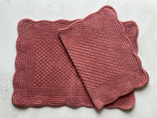 Spisebrikke velour Burgundy 35x50 cm