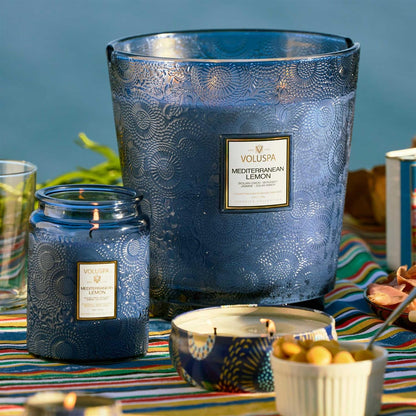 Mediterranean Lemon 3 Wick Tin Candle 40 Hour Burn Time