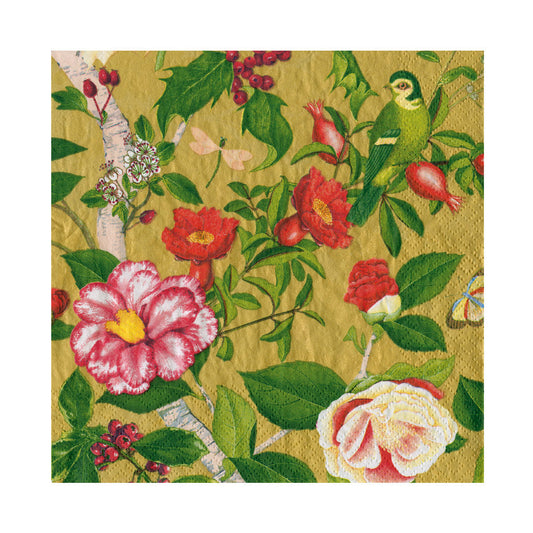 Serviett lunch Christmas Chinoiserie gold