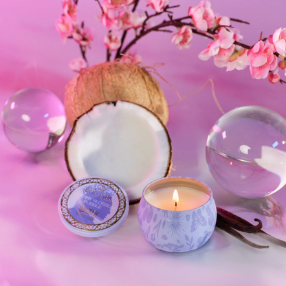 Cherry Blossom Bubble Mini Tin Candle 25 timer