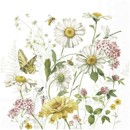 Serviett lunch Wildflower and Butterfly