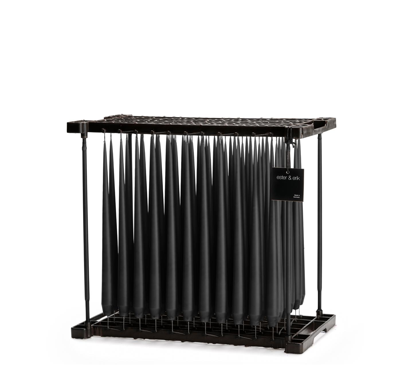 95 Velvet Black matt kronelys 32 cm