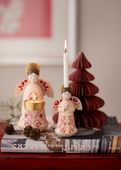 Candle holder angel Marigold Ruby 13 cm