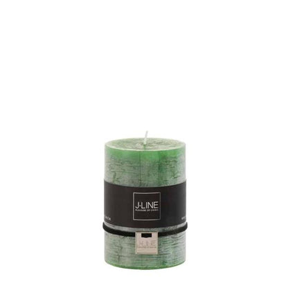 Pillar candle light green 7x10 cm