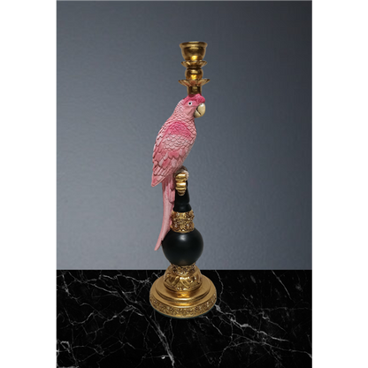 Candle holder Pavelle parrot pink 47 cm