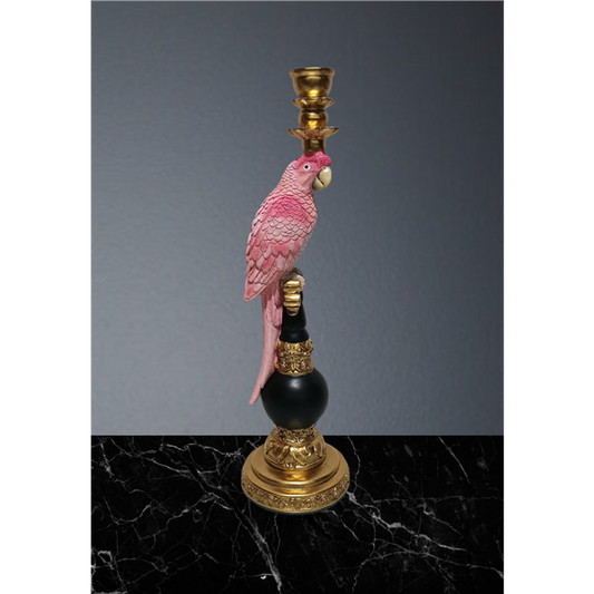 Lysestake Pavelle papegøye rosa 47 cm